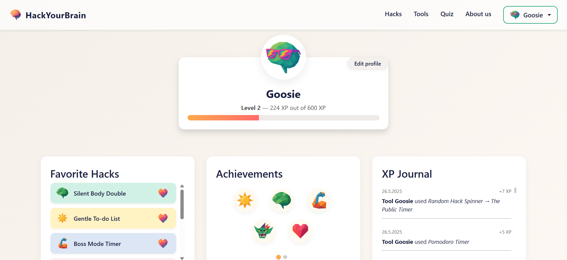 Category overview